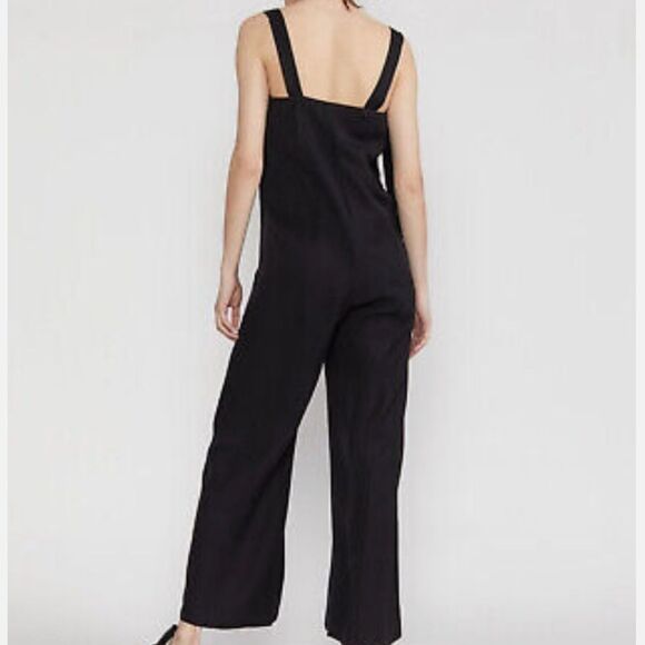 NWT Cynthia Rowley Devin Black Jumpsuit Overalls - Picture 3 of 6